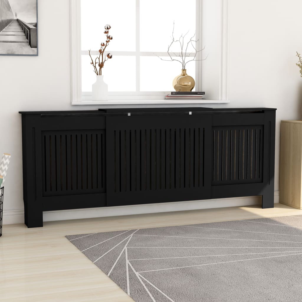 Vidaxl Radiatorom Construction 205 cm MDF nero