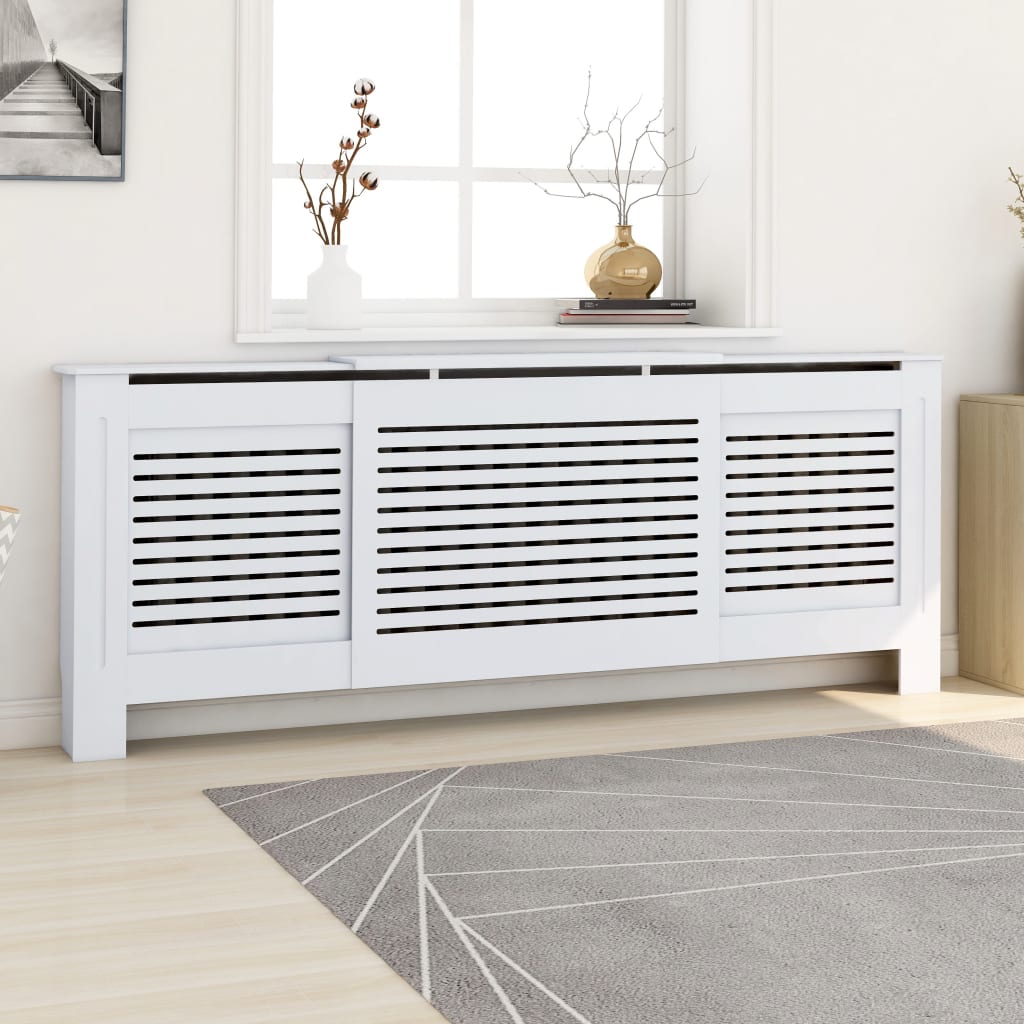 Vidaxl Radiatorom Construction 205 cm MDF bianco