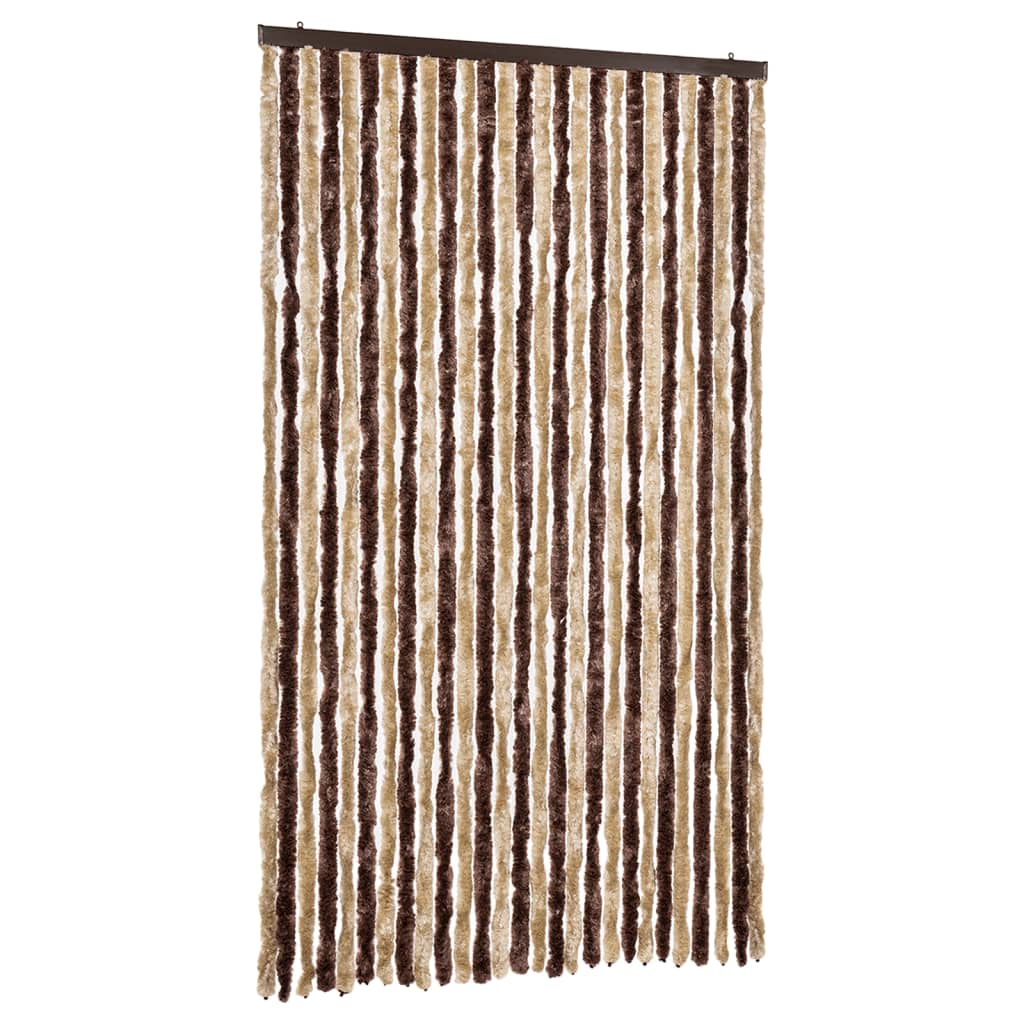 Vidaxl Fly Curtain 118x220 cm Chenille Beige og lysebrun