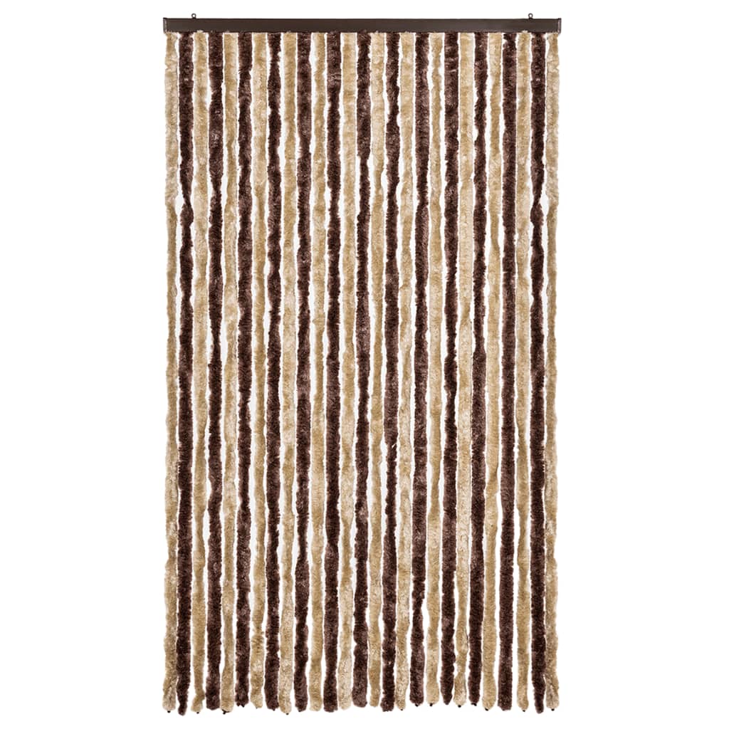 Vidaxl Fly Curtain 118x220 cm Chenille Beige og lysebrun