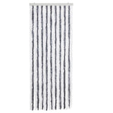 Vidaxl Fly Curtain 56x200 cm Chenille grigio e bianco