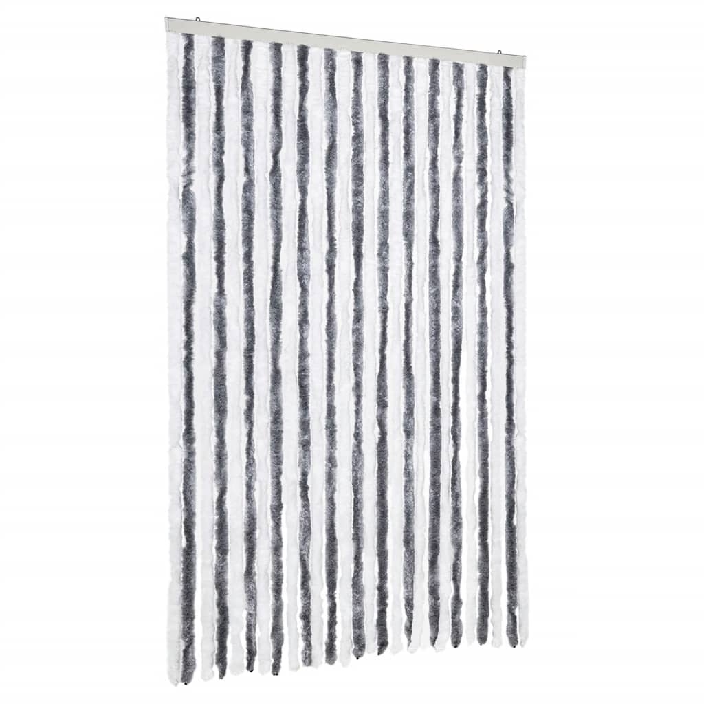 Vidaxl Fly Curtain 118x220 cm CHENILLE GREN ET BLANC