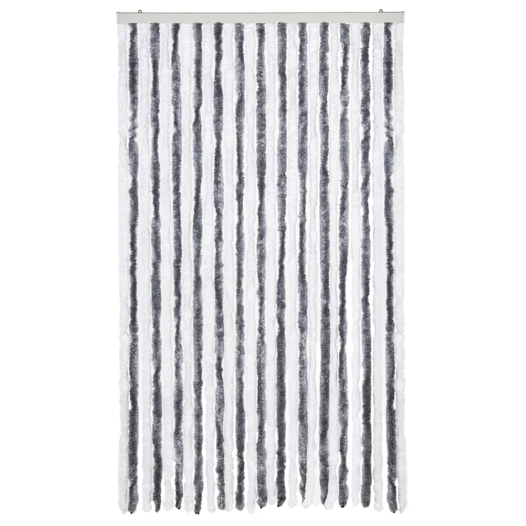 Vidaxl Fly Curtain 118x220 cm CHENILLE GREN ET BLANC