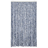 Vidaxl Fly Curtain 118x220 cm Chenille blu e bianco