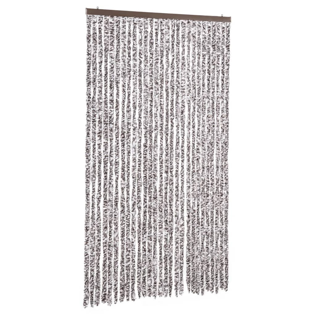 Vidaxl Fly Curtain 118x220 cm Chenille Brown e Beige