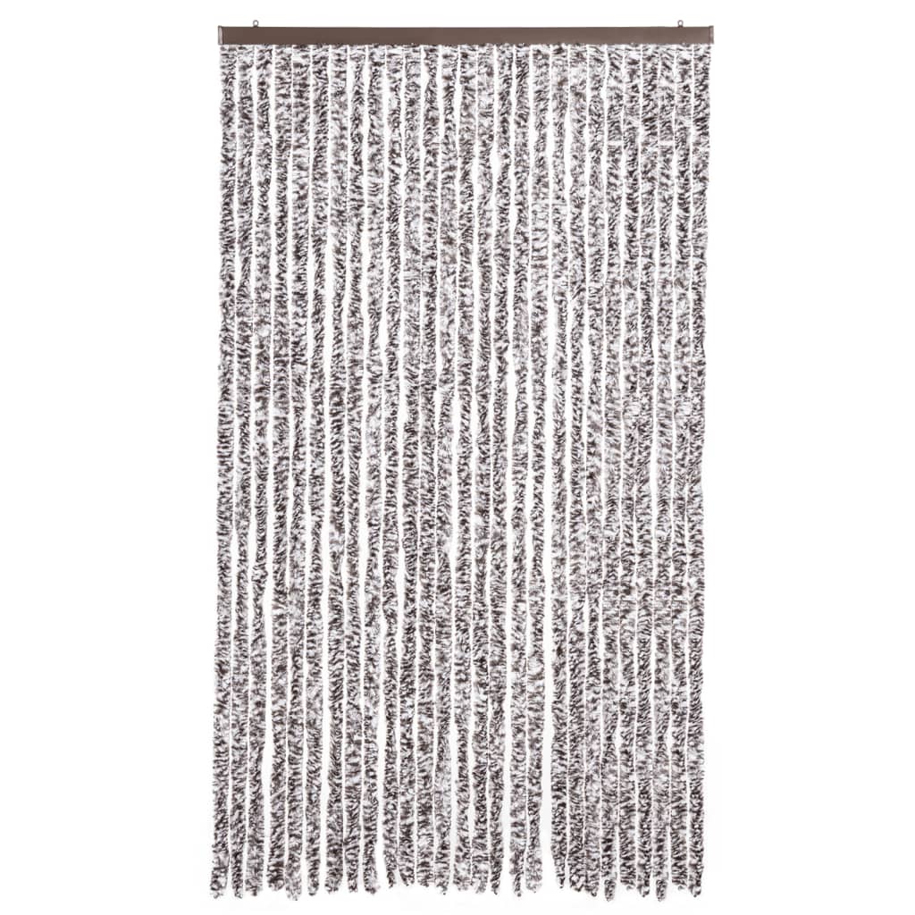 Vidaxl Fly Curtain 118x220 cm Chenille Brown e Beige