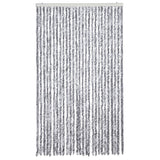 Vidaxl Fly Curtain 118x220 cm Chenille bianco e grigio