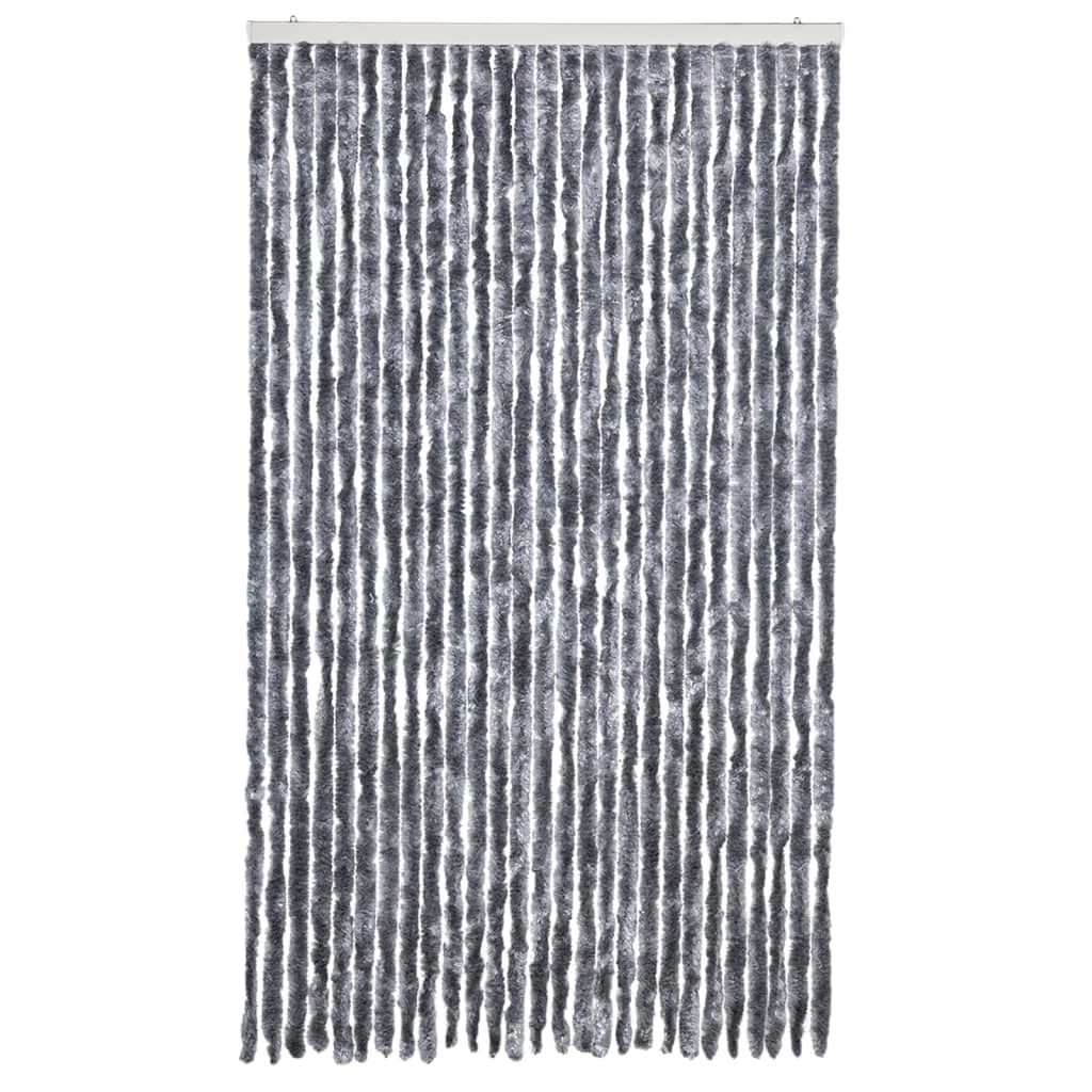 Vidaxl Fly Curtain 118x220 cm Clenille Silver Coloted