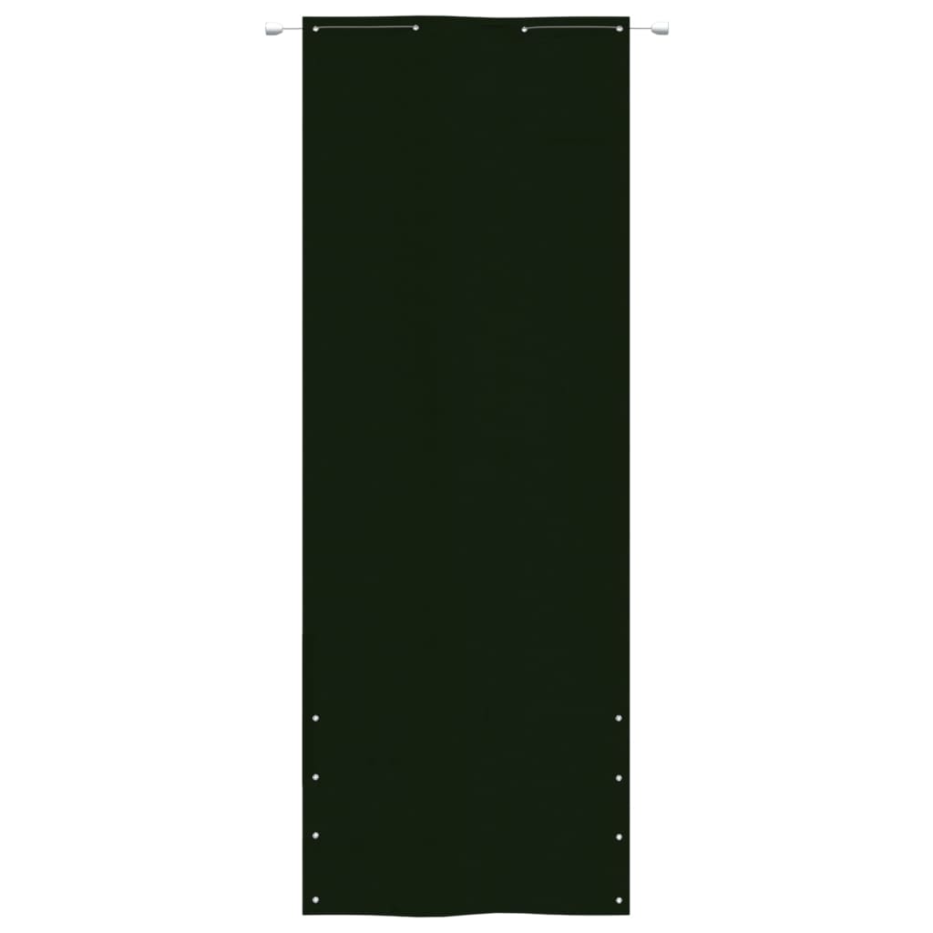 Vidaxl Balcony Screen 80x240 cm Tessuto Oxford Verde scuro