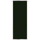 Vidaxl Balcony Screen 80x240 cm Tessuto Oxford Verde scuro