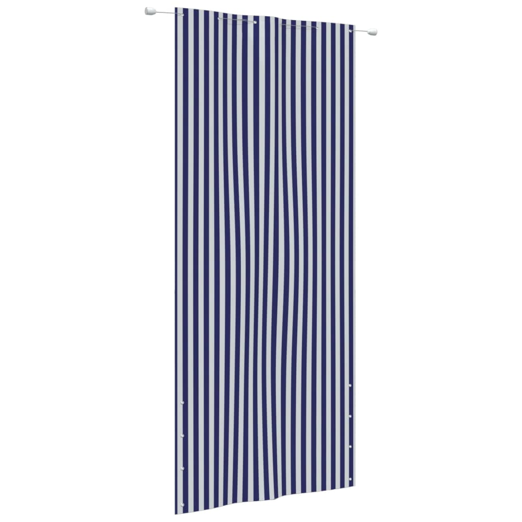 VidaXL Balkonscherm 120x240 cm oxford stof blauw en wit