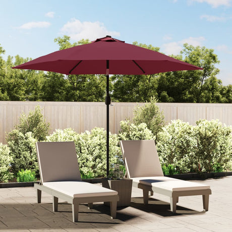 VIDAXL -Parasol mit Metallpol 300 cm Bordeaux Rot