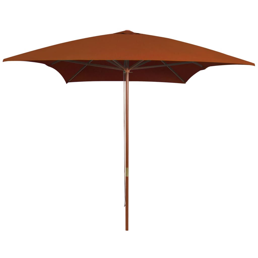 VIDAXL -Parasol mit Holzstange 200x300 cm Terrakotta -ausgelöst