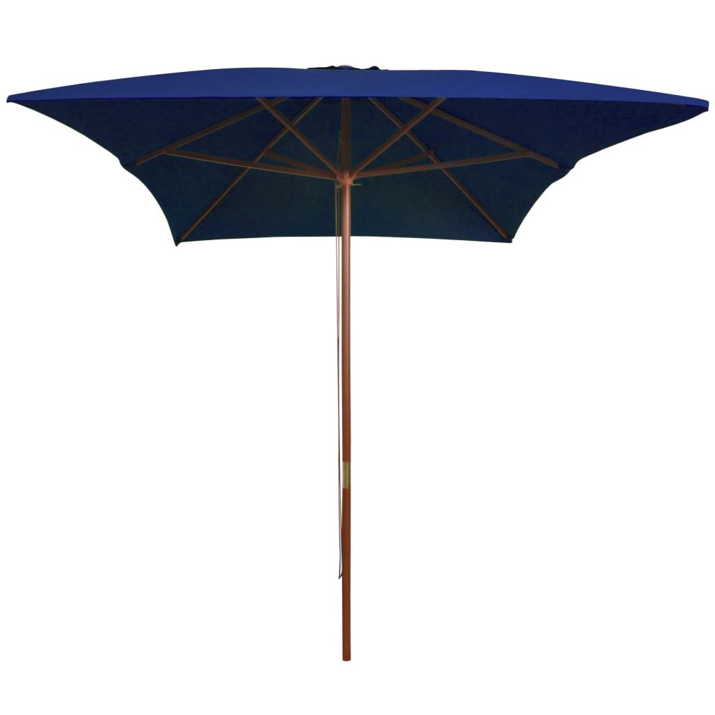 Vidaxl Parasol mit Holzstange 200x300 cm blau