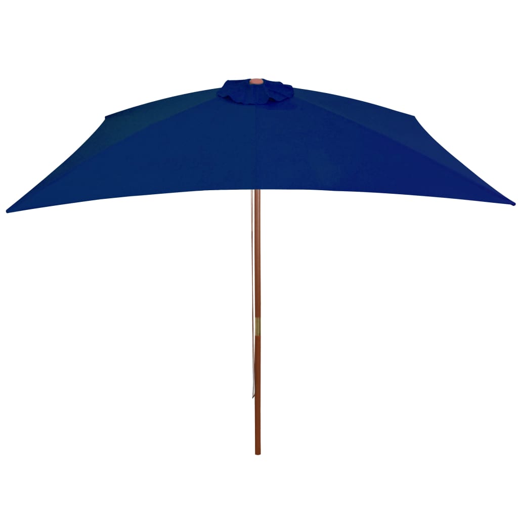 Vidaxl Parasol mit Holzstange 200x300 cm blau