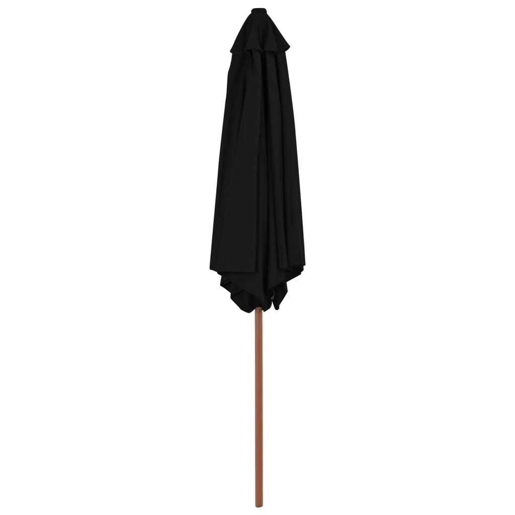 Vidaxl Parasol mit Holzstange 270 cm Schwarz