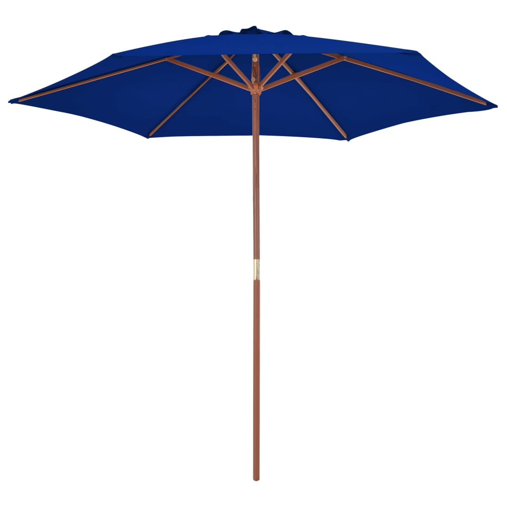 Vidaxl Parasol mit Holzstange 270 cm Blau