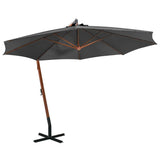 Vidaxl Parasol flottant avec pôle 3,5 x 2,9 m anthracite solide solide