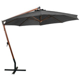 Vidaxl Parasol flottant avec pôle 3,5 x 2,9 m anthracite solide solide