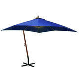 Vidaxl schwimmend Parasol mit Pol 3x3 m Festkiefer -Holz Azurblau