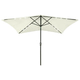 VIDAXL -Parasol mit LEDs und Stahlpol 2x3 m Sand