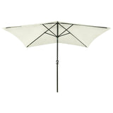 VIDAXL -Parasol mit LEDs und Stahlpol 2x3 m Sand