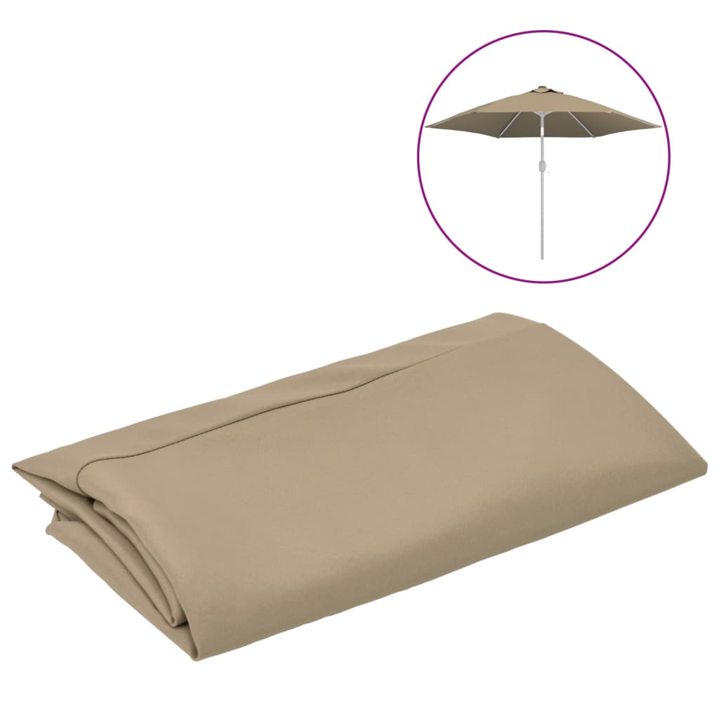 VidaXL Vervangingsdoek voor parasol 300 cm taupe