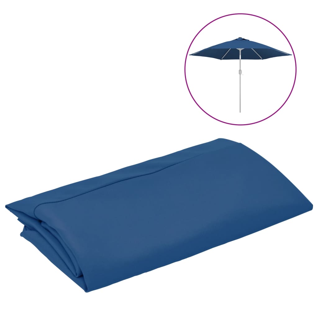 VidaXL Vervangingsdoek voor parasol 300 cm azuurblauw