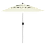 Vidaxl Parasol 3-Schicht mit Aluminiumpol 2,5 m sandfarben