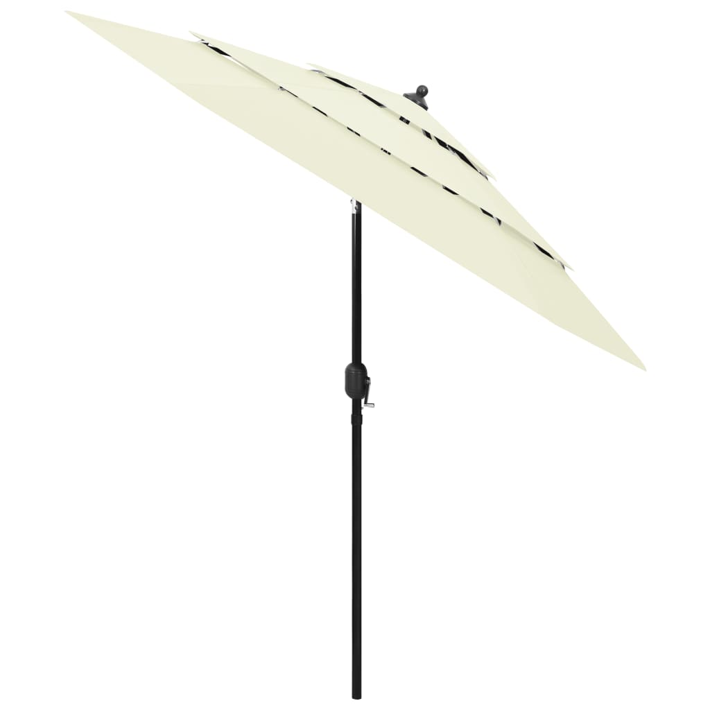 Vidaxl Parasol 3-Schicht mit Aluminiumpol 2,5 m sandfarben