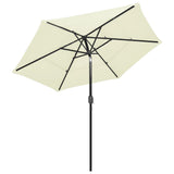 Vidaxl Parasol 3-Schicht mit Aluminiumpol 2,5 m sandfarben