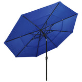 Vidaxl Parasol 3-Schicht mit Aluminiumpol 3,5 m Azurblau