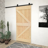 VidaXL sliding door with batter 80x210 cm Solid pine