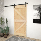 Puerta corredera de Vidaxl con masa de 90x210 cm de pino sólido