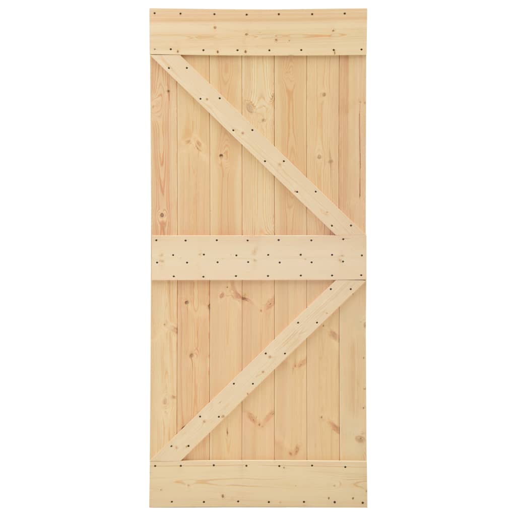 Puerta corredera de Vidaxl con masa de 90x210 cm de pino sólido