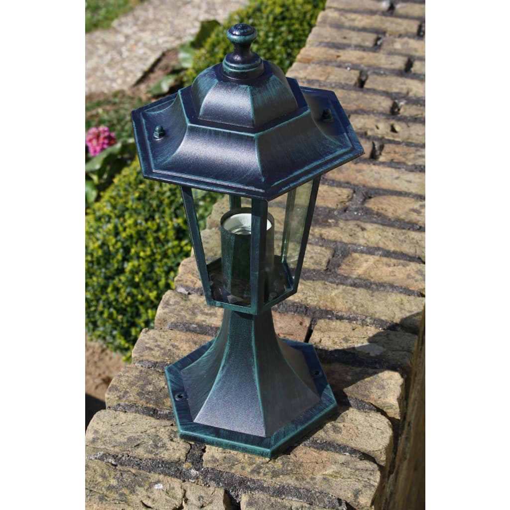 Vidaxl Garden Lampy 2 St. Hliníková tmavě zelená černá