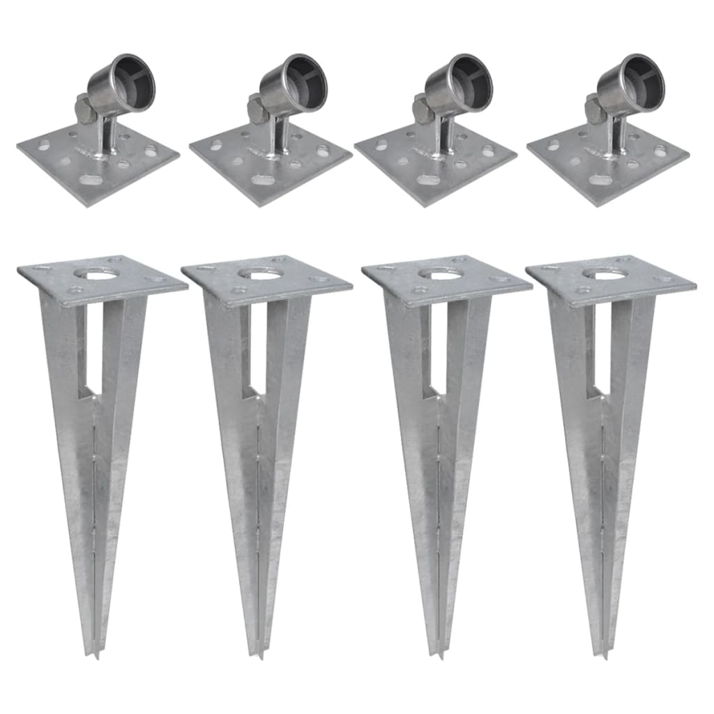 VidaXL Support pole pins 4 ST steel