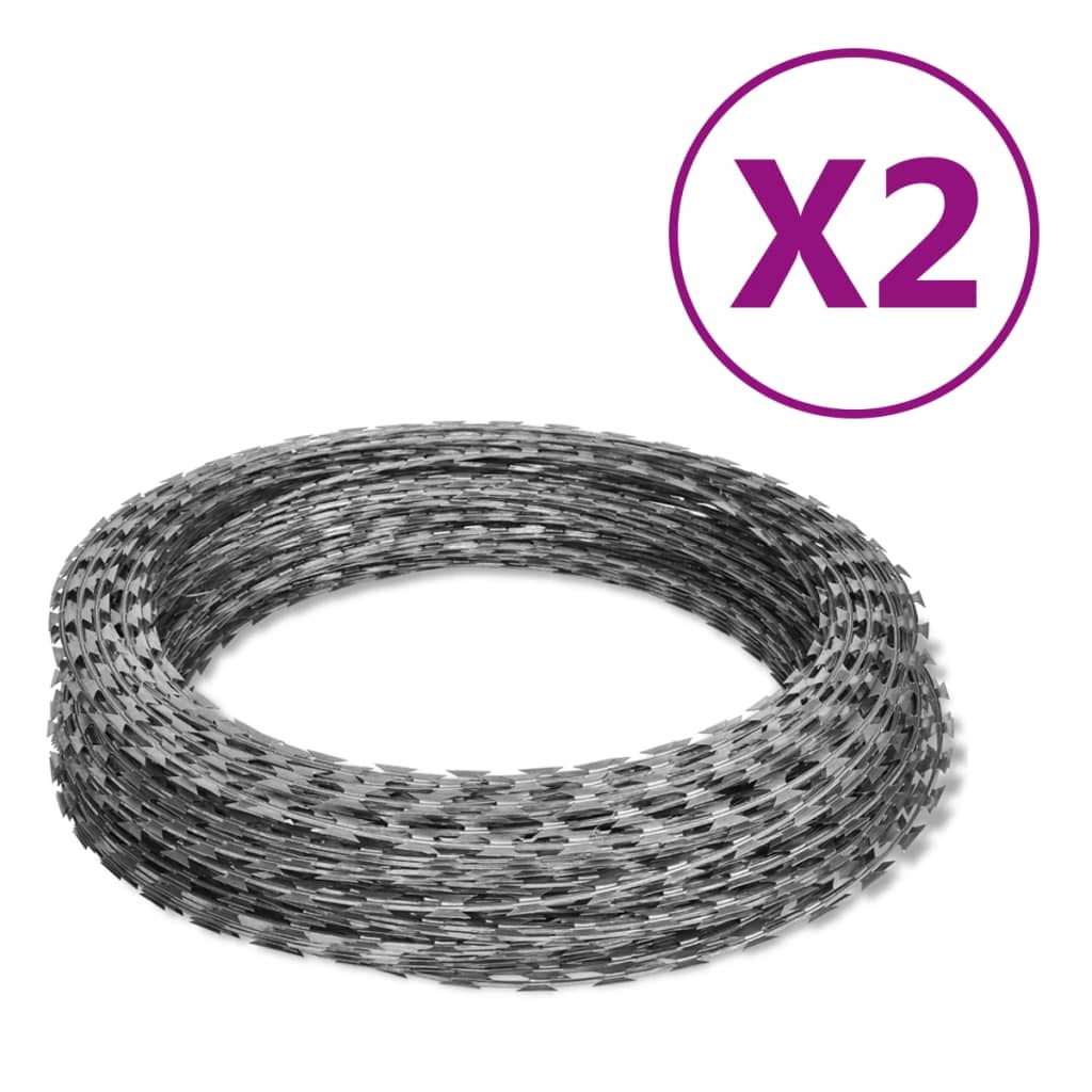 Vidaxl Shaver Mound Wire 2 ST 100 M Galvaniserat stål