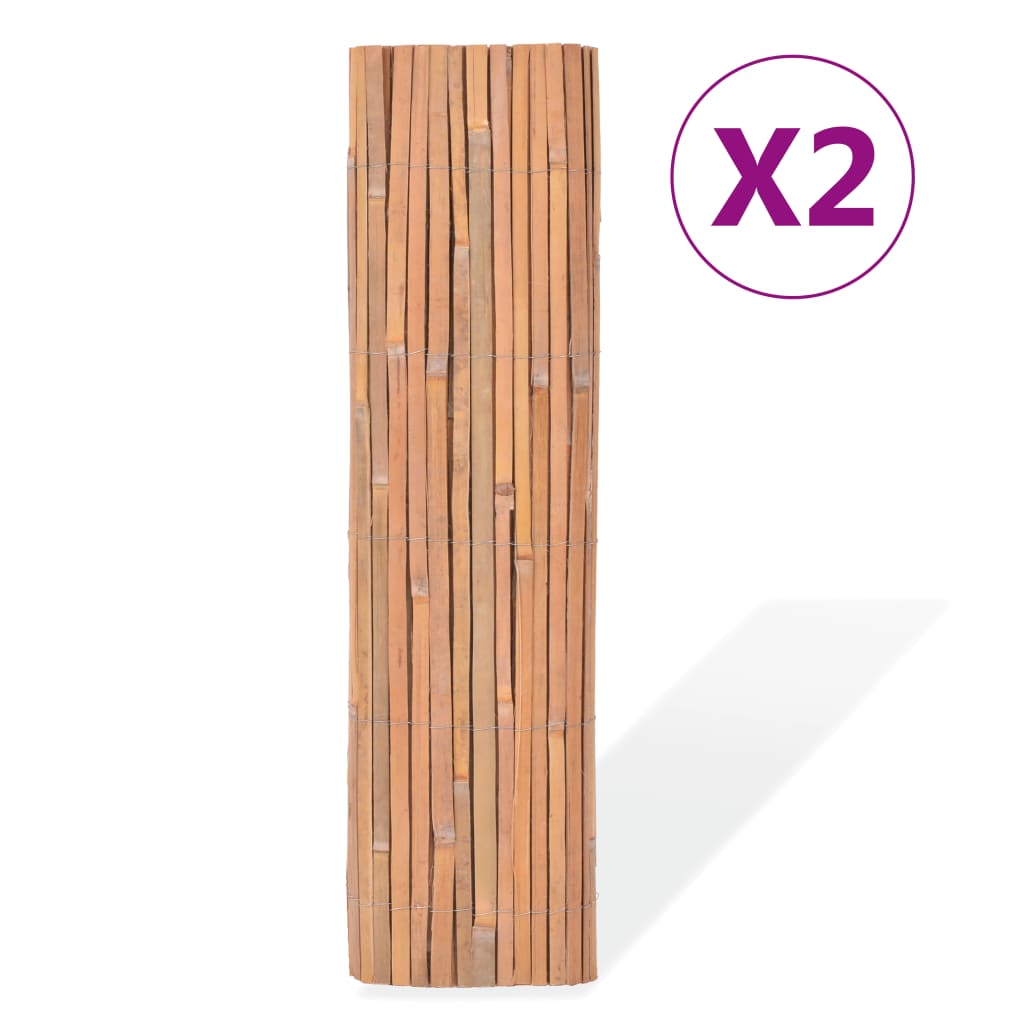 VIDAXL -Bildschirme 2 PCs 100x400 cm Bambus