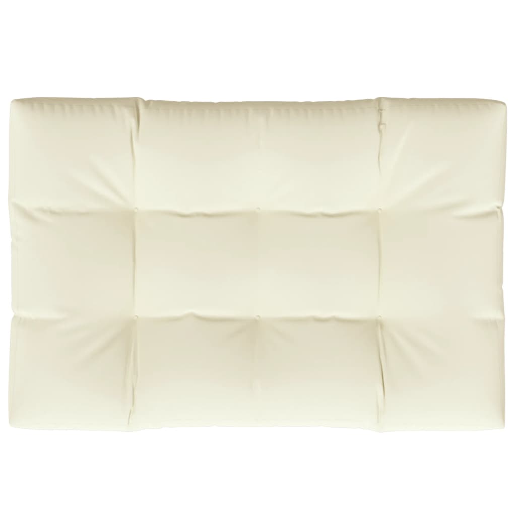 Vidaxl paletna blazina 120x80x12 cm tkanina crème -barva