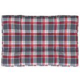 Coussin de palette vidaxl 120x80x12 cm motif de diamant de diamant rouge