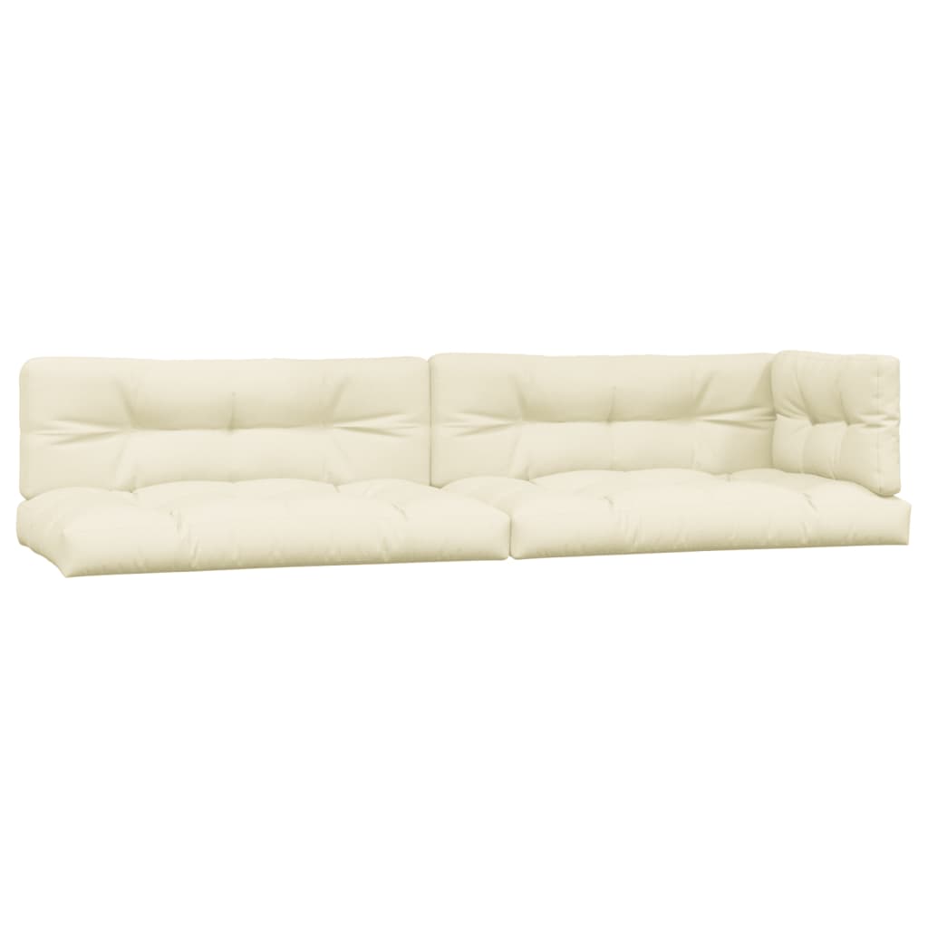 Vidaxl Pallet cushions 5 st fabric crème -colored