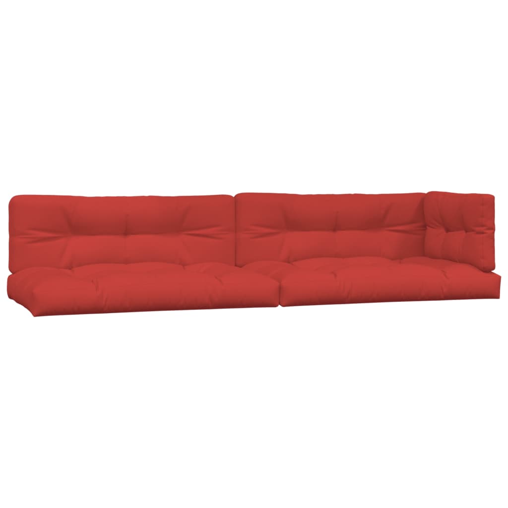 Vidaxl Pallet Cushions 5 St Fabric Red