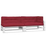 Vidaxl Pallet Cushions 5 St tessuto vino rosso