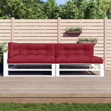 Vidaxl Pallet Cushions 5 St tessuto vino rosso