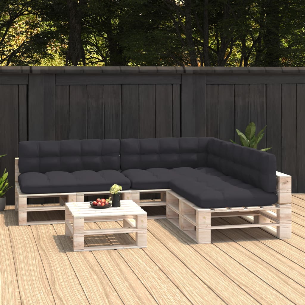 Vidaxl Bank cushions Pallet 7 St Anthracite