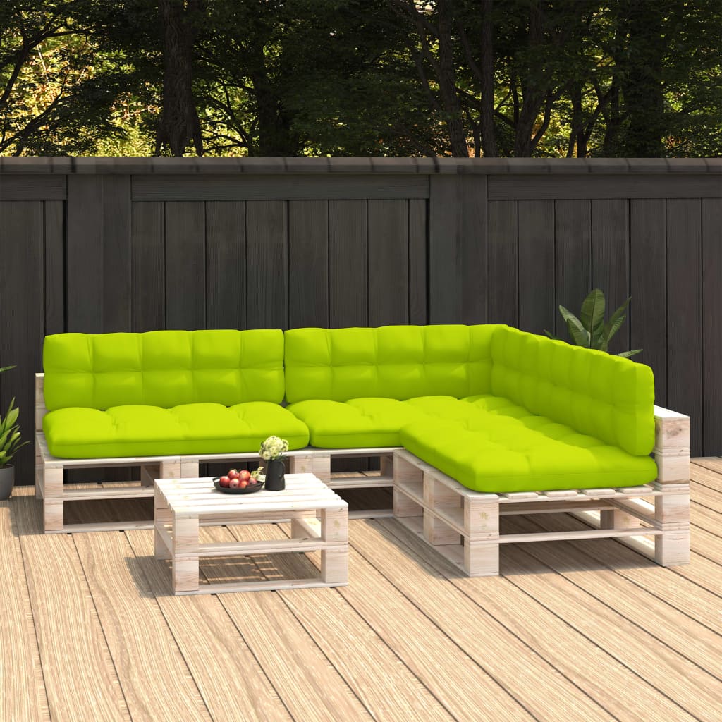 VidaXL Bankussens Pallet 7 ST clear green