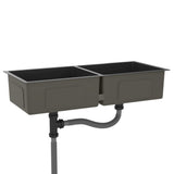 Vidaxl sink handmade stainless steel black