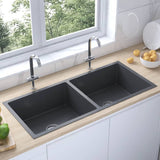 Vidaxl sink handmade stainless steel black