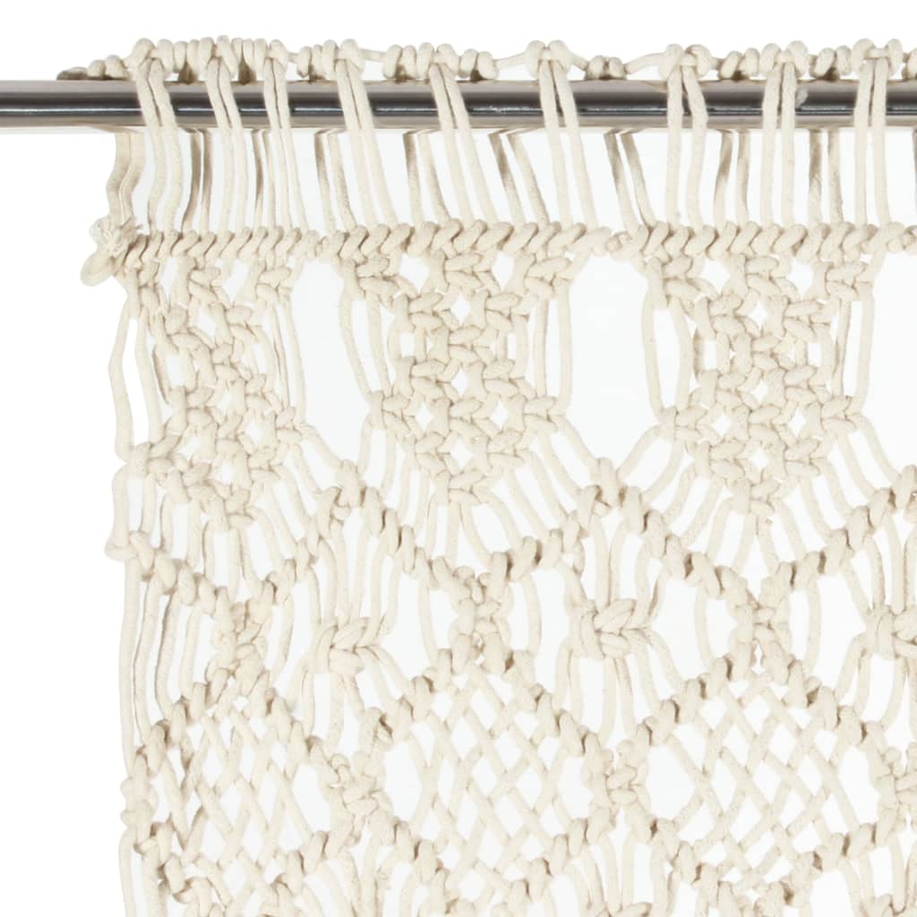 Vidaxl rideau macramé 140x240 cm Coton